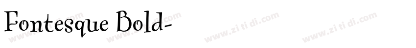 Fontesque Bold字体转换